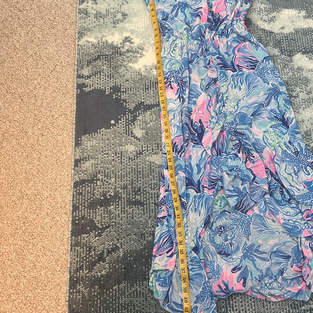 Lilly Pulitzer dress in blues, pink and green. Size L. - Picture 5 of 5